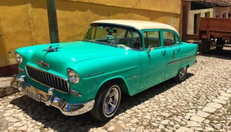 Gorgeous car on the streets of Trinida, Cuba