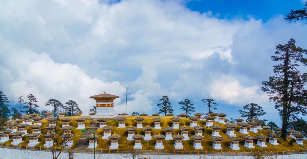 Stupas at Dochula Pass Bhutan