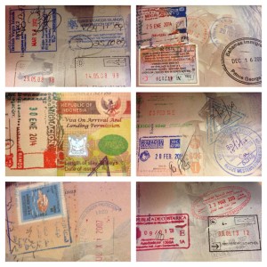 Passport stamps