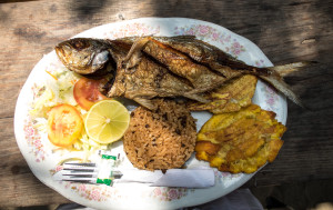 Fish lunch in Tayrona National Park