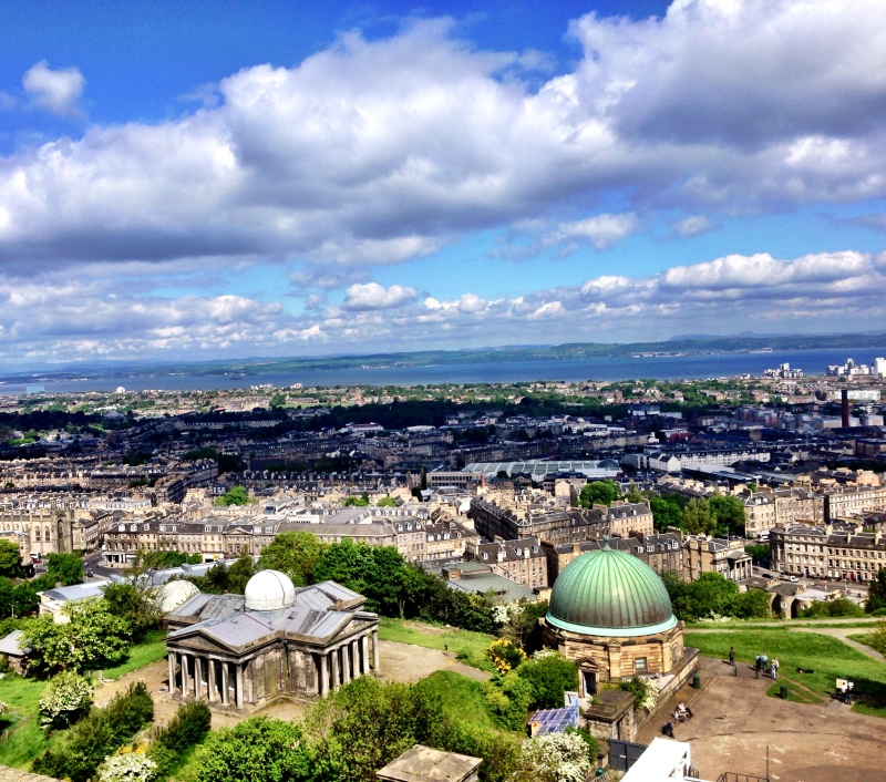 View from the Nelson Monument on Calton Hill.