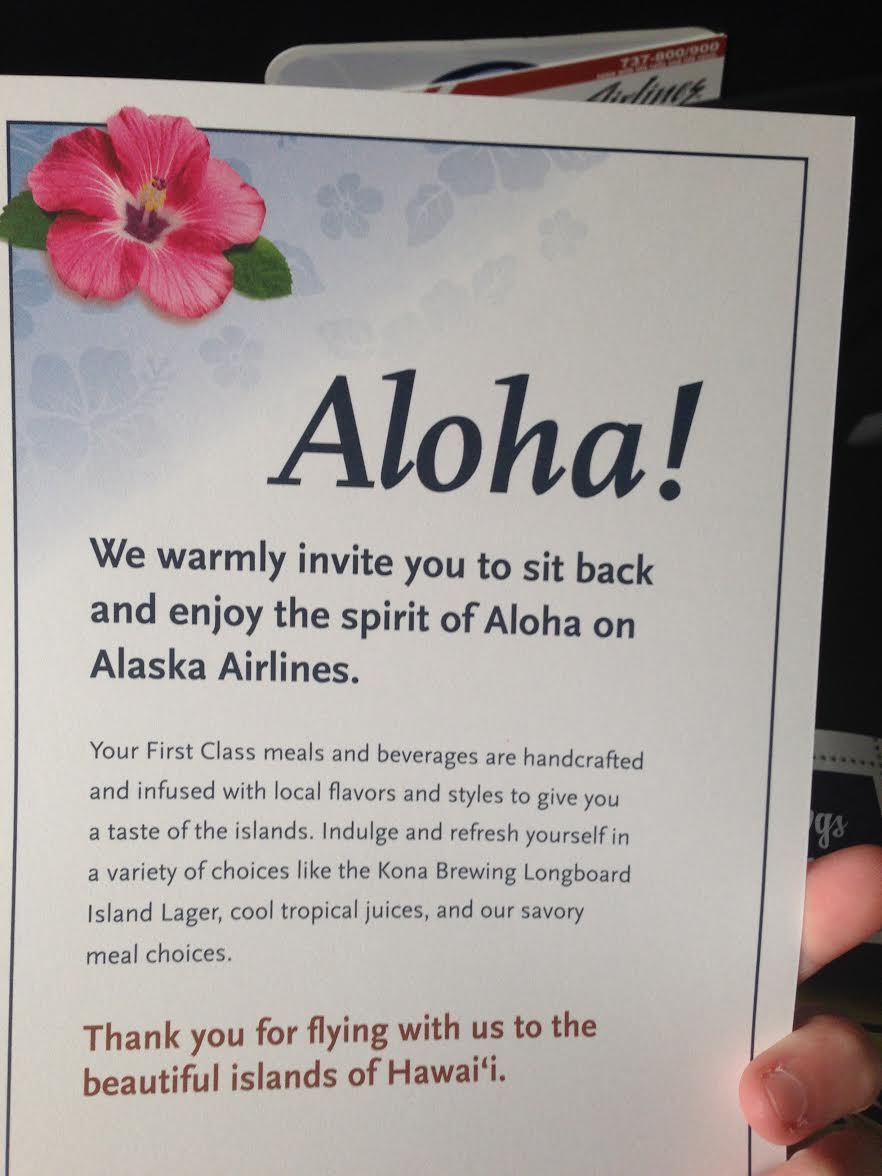 Alaska Airlines First Class Hawaii
