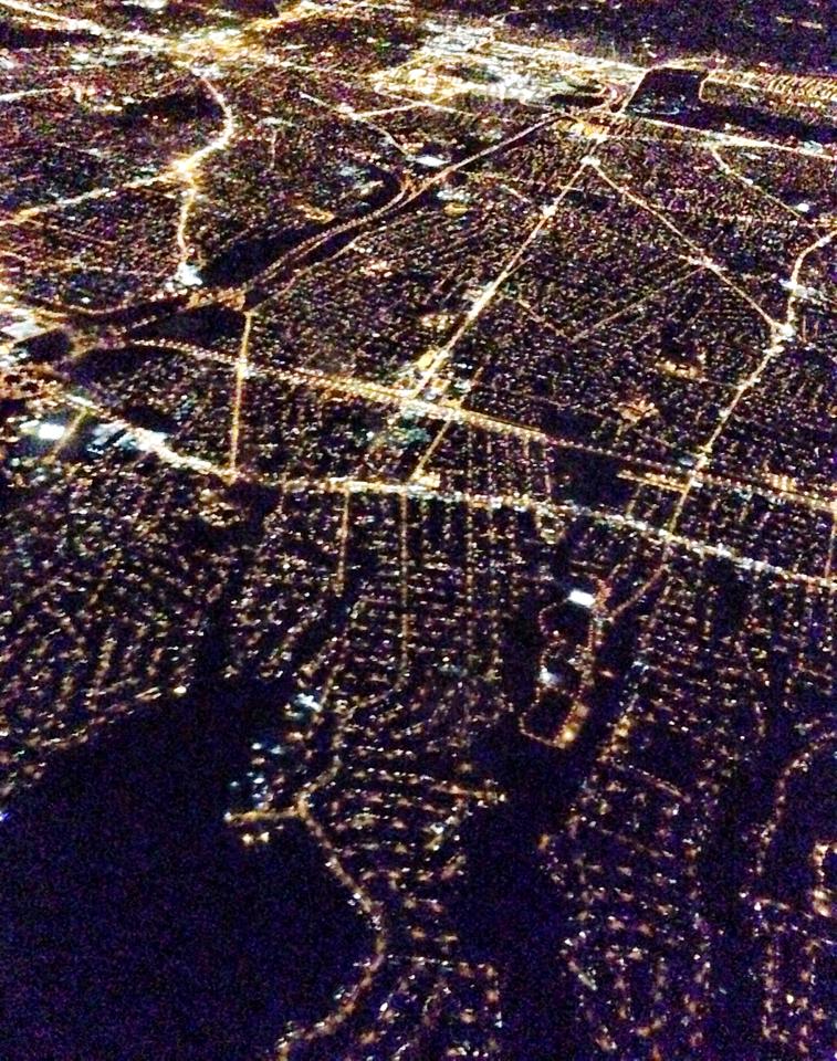 New York City, as seen from the airplane