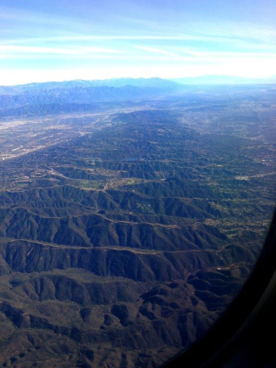 Flying into Los Angeles