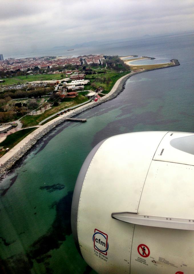 Flying over Istanbul, Turkey
