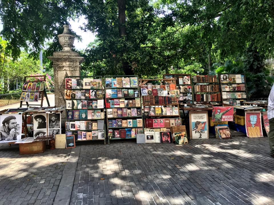 Outdoor bookstall in Havana
