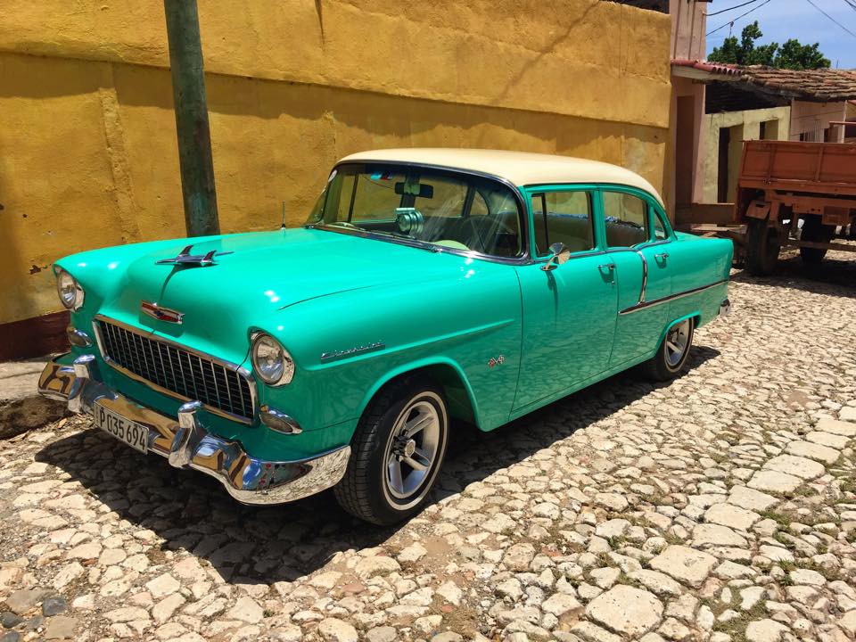 Gorgeous car on the streets of Trinida, Cuba