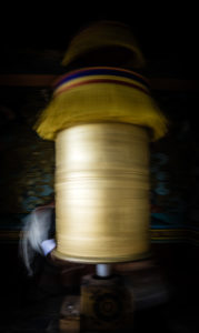 Spinning prayer wheel Bhutan