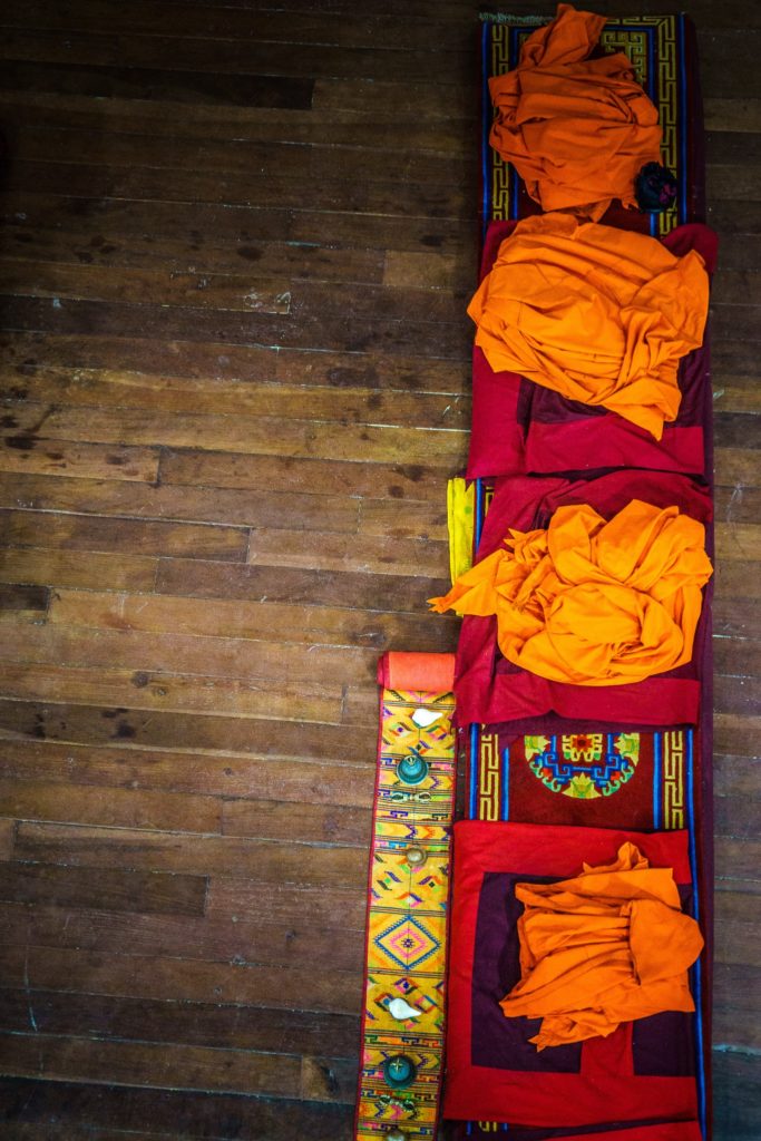 Monk robes at the Punakha Dzong, Bhutan
