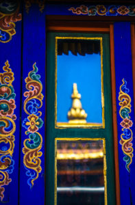 Door details at the Paro temple, Bhutan