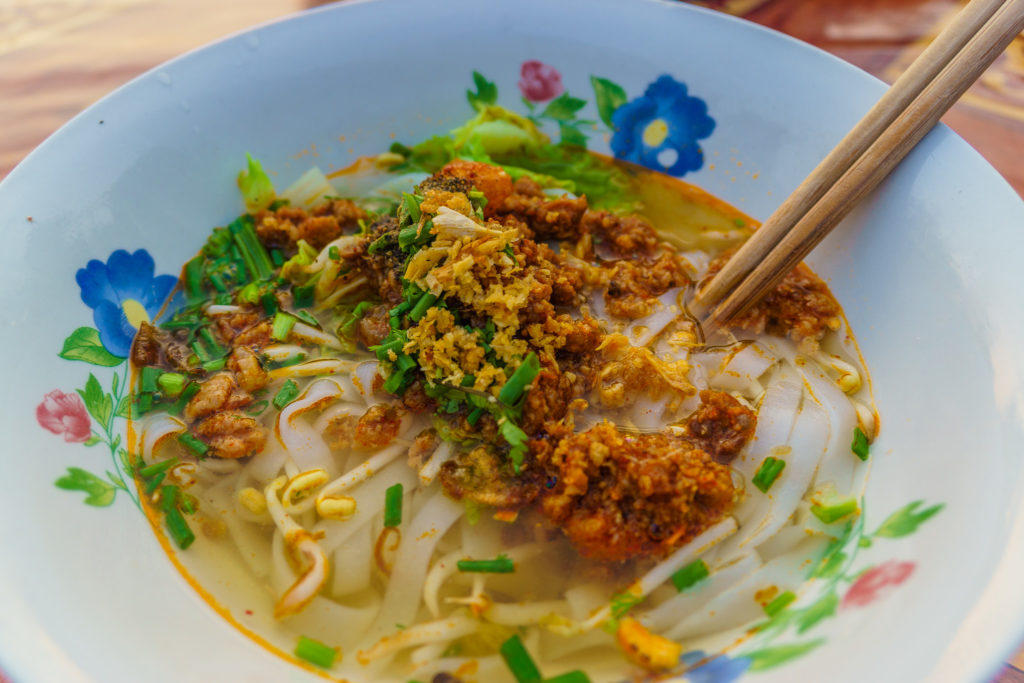 Khao Soi noodle soup in Luang Prabang, Laos