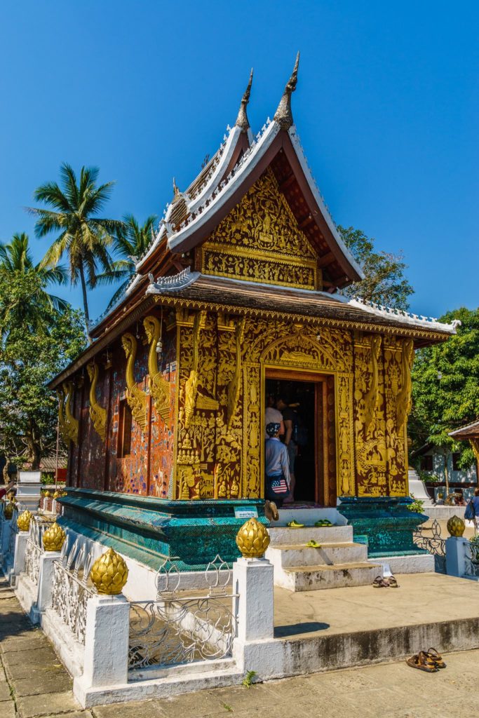 Exterior of a temple at Wat Xieng Thong, Luang Prabang, Laos