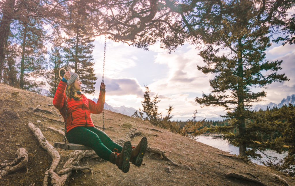 Swinging in Banff National Park
